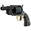 Pietta 1858 Remington New Model Army Snubnose Steel Black Grip .44 Revolver (RGA44/BD/3''/VB)