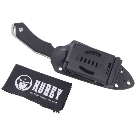 Kubey Knife Orthodox, Black G10, Bead Blasted 14C28N by Alexander Popoldnev (KU2108A)