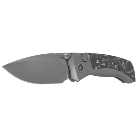 Nóż składany Remette RT-Steed Gray Titanium/Black-Blue Carbon Fiber, Pearlescent M390 (RTWS-TB)