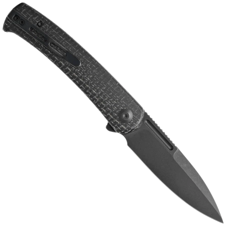 Civivi Knife Caetus Black Burlap Micarta, Black Stonewashed 14C28N (C21025C-2)