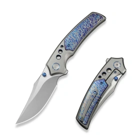 Nóż składany WeKnife Skynix Gray/Flamed Titanium, Stonewashed/Satin M390 (WE24087-2)