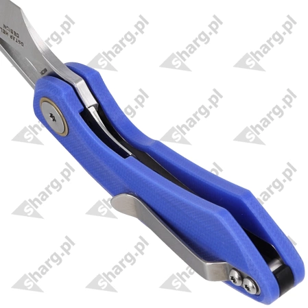 Bestech Bihai Blue G10, Stonewashed/Satin 14C28N by Ostap Hel Knife (BG53D-1)