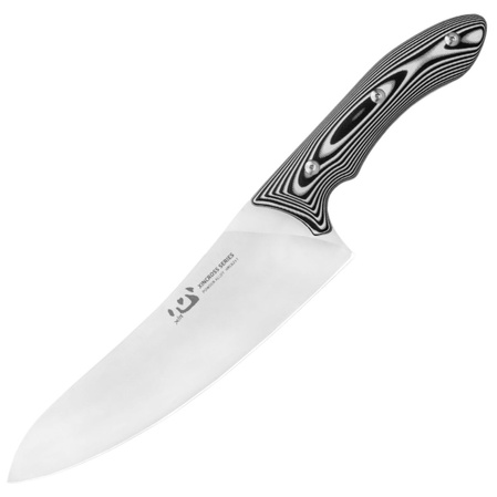 Xin Cutlery XinCross 8.3'' Chef Knife, Black/White G10, Satin Special Powder Alloy (XC110)