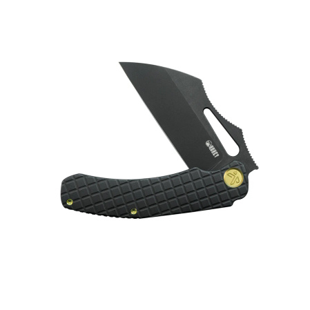 Kubey Sylow Knife Black Titanium, Blackwashed 14C28N by James Lowe (KU260D)