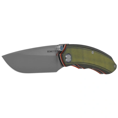 Remette Wild Species GC103 Knife Green G10, Fine Hand Grinding 14C28N