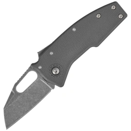 Demko Nano-Shark SF Knife Grey GRN, Stonewashed AUS10A by Andrew Demko (NANO-10A-Grey GRN-SF)