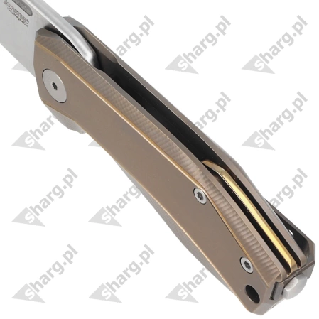 LionSteel Nano Bronze Titanium, Satin MagnaCut Knife (NA01 BR)