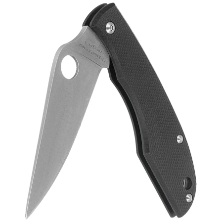 Spyderco Grasshopper Knife Black G10, Satin 12C27 (C138GBKP)