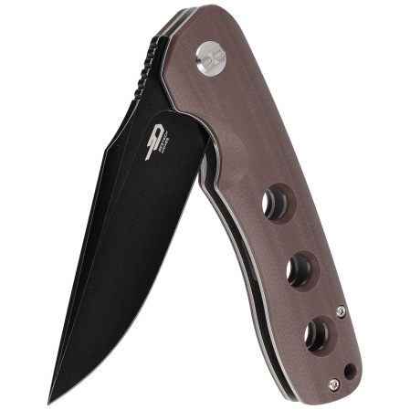 Bestech Arctic Brown G10, Black Stonewashed D2 knife (BG33D-2)