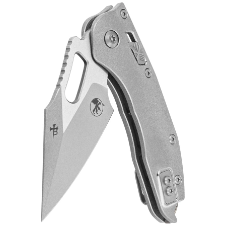 Microtech Marfione Select Stitch Ram-Lok S/E Knife Slab Side Titanium, Ti Bronze HW, Double Vapor Blast M390MK by Borka Blades and Tony Marfione (169RL-10MS1)