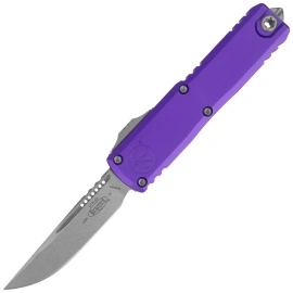 Nóż automatyczny OTF Microtech UTX-85 Gen IV S/E Purple Aluminium, Stonewashed M390MK by Tony Marfione (12314-10PU)