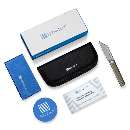 Nóż składany Sencut Slashkin Black G10, Satin D2 (S20066-1)