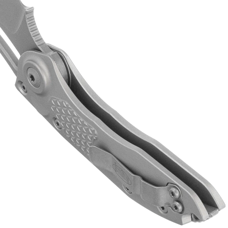 Nóż automatyczny Microtech Stitch S/E-A Natural Clear Aluminum, Apocalyptic M390MK by Borka Blades and Tony Marfione (169-10APNC)