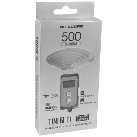NiteCore pendant flashlight 500lm, Li-ion Battery / 280mAh, titanium (TINI2 Ti)