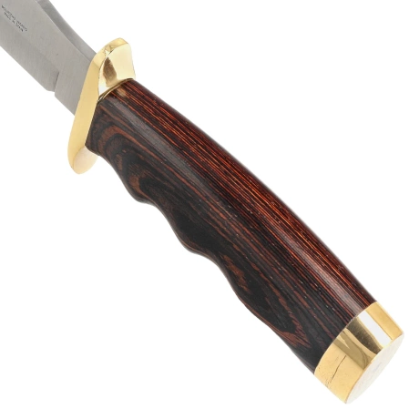 Muela Bufalo-17R Red Pakka Wood Knife, Satin X50CrMoV15