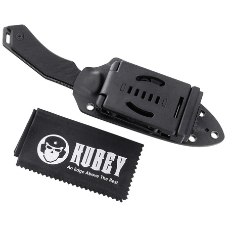 Kubey Knife Orthodox, Black G10, Dark Stonewashed 14C28N by Alexander Popoldnev (KU2108B)