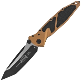 Microtech Socom Elite T/E-M Knife Tan Aluminium, Black M390MK by Tony Marfione (161-1TA)