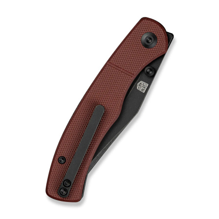 Civivi Clingman Knife Burgundy G10, Black Stonewashed Nitro-V by Taylor Martin Best Damn EDC (C23065-2)