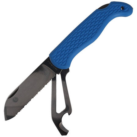 MAC Coltellerie Boat 2 Sailing Knife Blue PP/TPE, Satin W 1.4034 (MC BOT2.B)