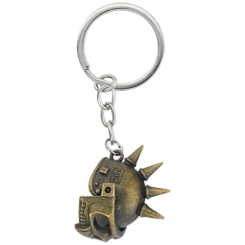 Barbaric Thorn Skull Key-Ring Golden Zamak (16218-GD)