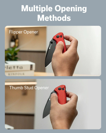 Nóż składany Sencut Cybrix Red Aluminium, Black 9Cr18MoV (S23098A-3)