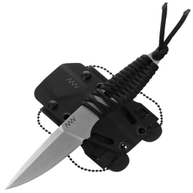 Nóż ANV P100 Black Paracord, Stonewashed Sleipner (ANVP100-002)