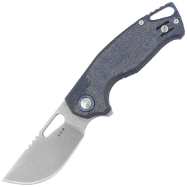 MKM Vincent Knife Denim Canvas Micarta, Stonewashed MagnaCut by Jesper Voxnaesi (MK VCM-DC)