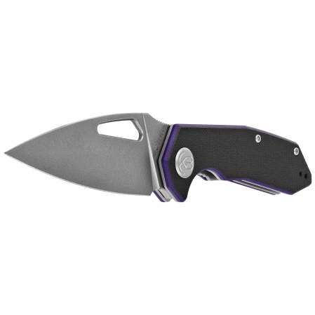 Nóż składany Kubey Coeus Black/Purple G10, Beadblasted 14C28N (KU122R)