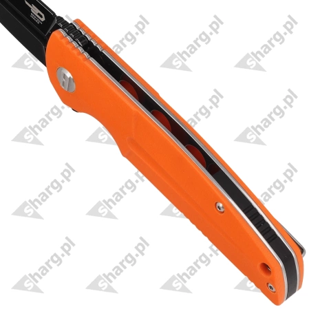 Bestech Knife Fin Orange G10, Black Stonewashed 14C28N (BG34B-3)