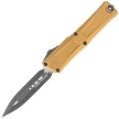 Nóż automatyczny OTF Microtech Combat Troodon Gen III D/E Tan Aluminium, Black M390MK by Tony Marfione (1142-1TA)