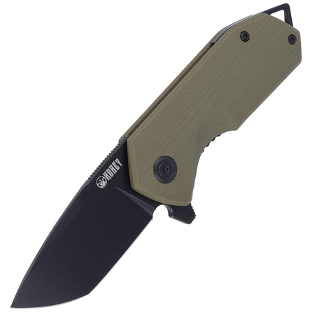 Nóż składany Kubey Campe Green G10, Dark Stonewashed D2 (KU203H)