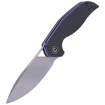CIVIVI Anthropos Blue G10 / Carbon Fiber, Satin Finish by Elijah Isham (C903B)