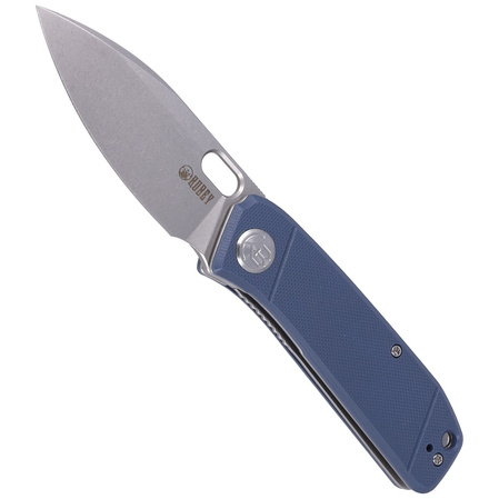 Nóż składany Kubey Hyde Denim Blue G10, Sand Blasted 14C28N by Colin Maisonpierre (KU2104D)