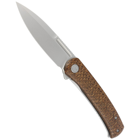 Civivi Cetos Brown Micarta / Steel, Silver Bead Blasted 14C28N (C21025B-1)