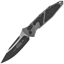 Microtech Socom Elite Auto S/E Natural Clear Aluminum, Black M390MK by Tony Marfione (160A-1NC)