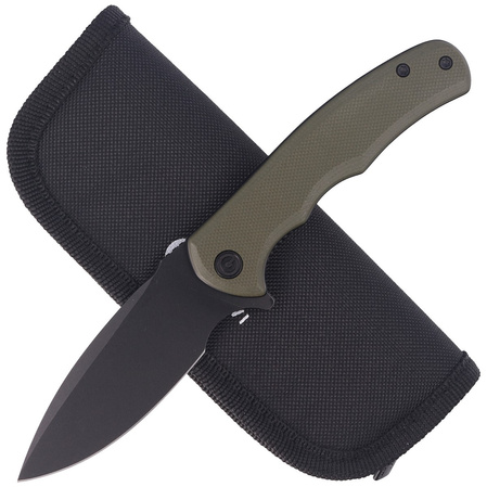Nóż składany Civivi Mini Praxis OD Green G10, Black Stonewashed D2 (C18026C-1CP)