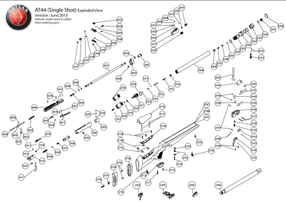 Sworzeń zwalniania do wiatrówki Hatsan AT44, Airmax, Nova, Gladius, Trophy (2618)