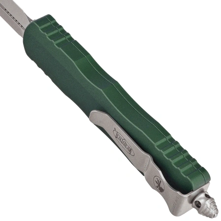 Nóż automatyczny OTF Microtech Dirac D/E Emerald Green Aluminium, Stonewashed by Tony Marfione (225-10EG)