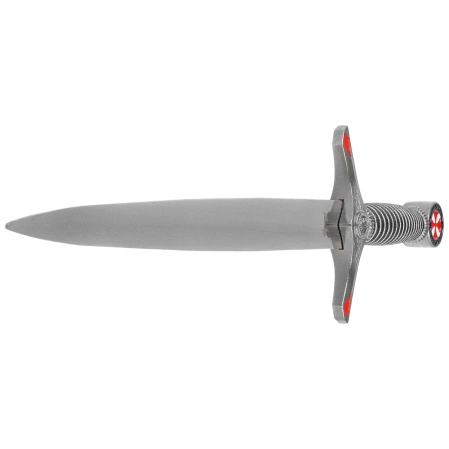 Sztylet templariuszy Decor Habitat Templar Dagger Black/Silver ABS, Satin (S0302)