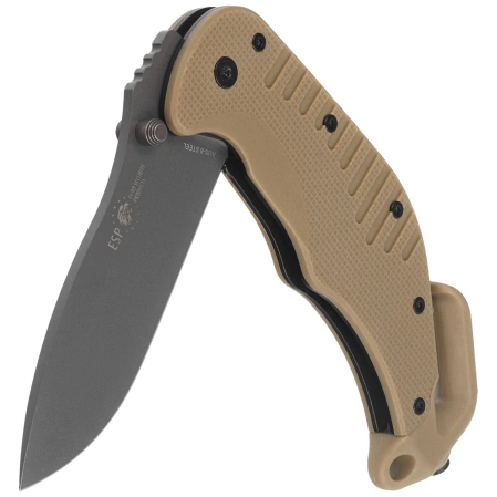 Nóż ratowniczy ESP RKK-01 Khaki PA66 Polyamide, Titanium Gray PVD AUS-8