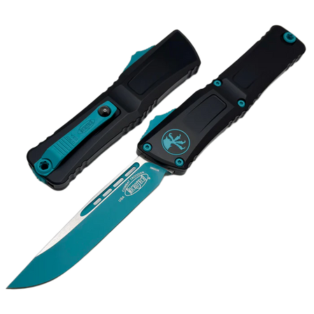 Nóż automatyczny OTF Microtech Combat Troodon Gen III S/E Black Aluminium, Turquoise M390MK by Tony Marfione (1143-1TQSK)