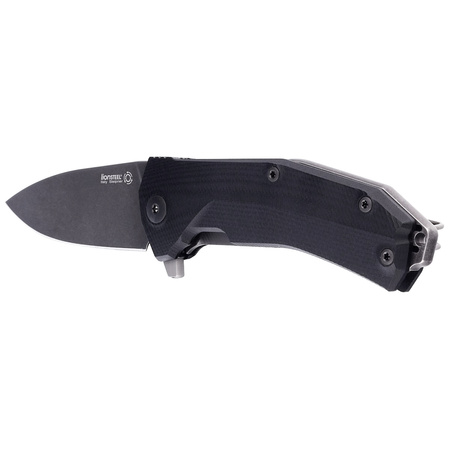 LionSteel KUR Knife Black G10, Black PVD/Stonewashed Sleipner by Molletta (KUR BBK)