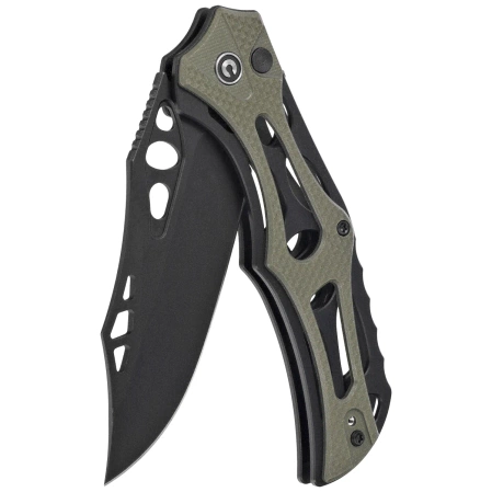 Civivi Knife Biophase Black Aluminum/OD Green G10, Black Stonewashed Nitro-V (C23083C-2)