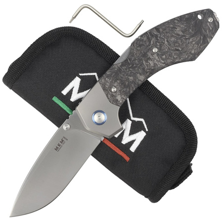 Nóż składany MKM Hero Marbled Carbon Fiber, Satin M390 by Tommaso Rumici (MK HR-CFT)