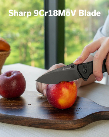 Nóż składany Sencut Cybrix Black Aluminium, Black 9Cr18MoV (S23098A-1)