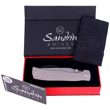Sandrin Knives Monza Titanium, Raw Finish (SK-SK5)