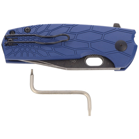 FOX Core Tanto Blue FRN, Black Top Shield N690Co by Jesper Voxnæs knife (FX-612 BLB)