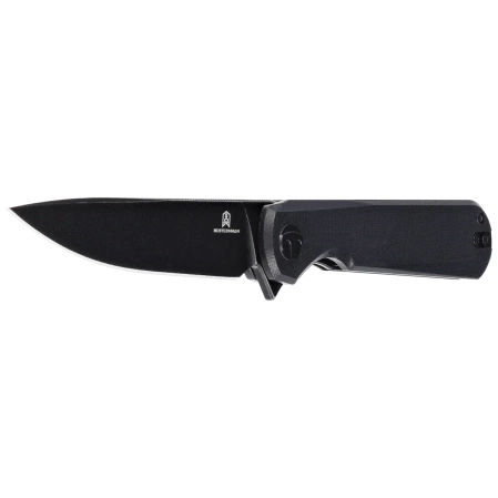 Bestechman Flick Knife Black G10, Black Stonewashed D2 by Ostap Hel (BMK13H)