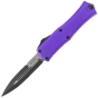 Microtech Hera II Mini Bayonet Purple Aluminum, Black M390MK by Tony Marfione (1701M-1PU)