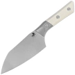 Microtech Santoku Knife 6" Titanium Bolster/Ivory G10, Stonewashed M390MK (3200B-10IV)